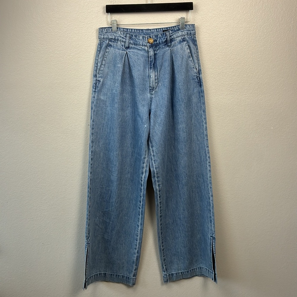 Blank NYC Light Blue Wide Leg Flare Jeans - Picture 3 of 10